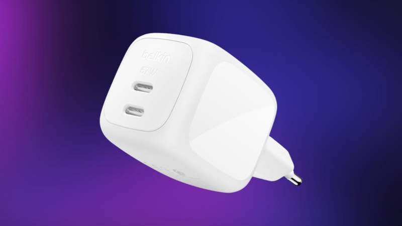 -50&nbsp;% pour cet adaptateur secteur de 67 W capable de charger deux appareils simultanément