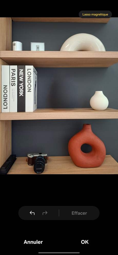 Option pour effacer un objet d'une photo sur le Samsung Galaxy A57 (One UI 8.5) // Source : Capture d'écran Frandroid