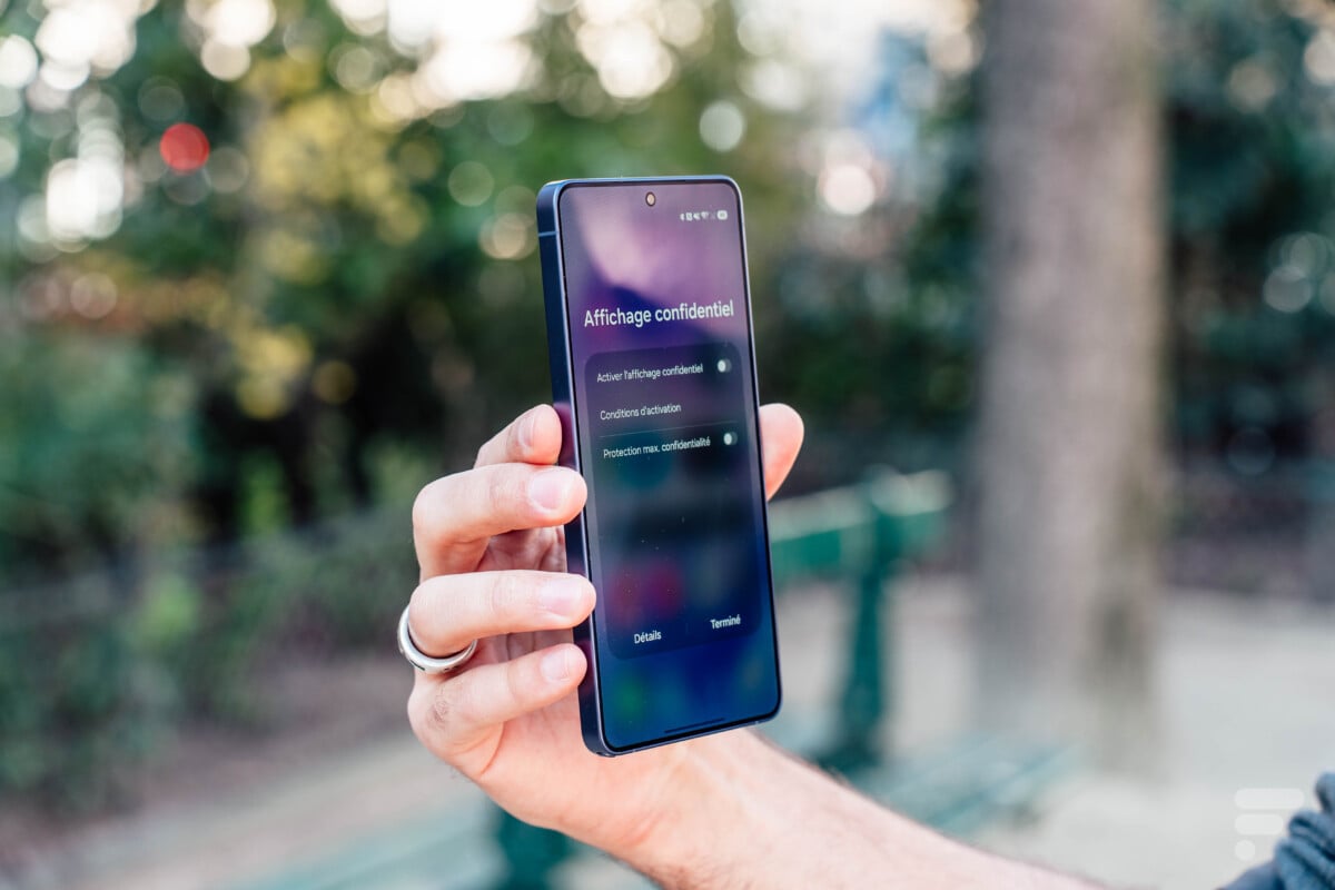 Affichage confidentiel désactivé