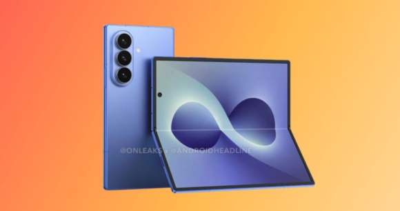 Le design très probable du Samsung Galaxy Z Fold 8 // Source : OnLeaks x Android Headlines (avec montage Frandroid)