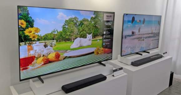 Samsung TV M70H et QN80H // Source : Sylvain Pichot - Frandroid