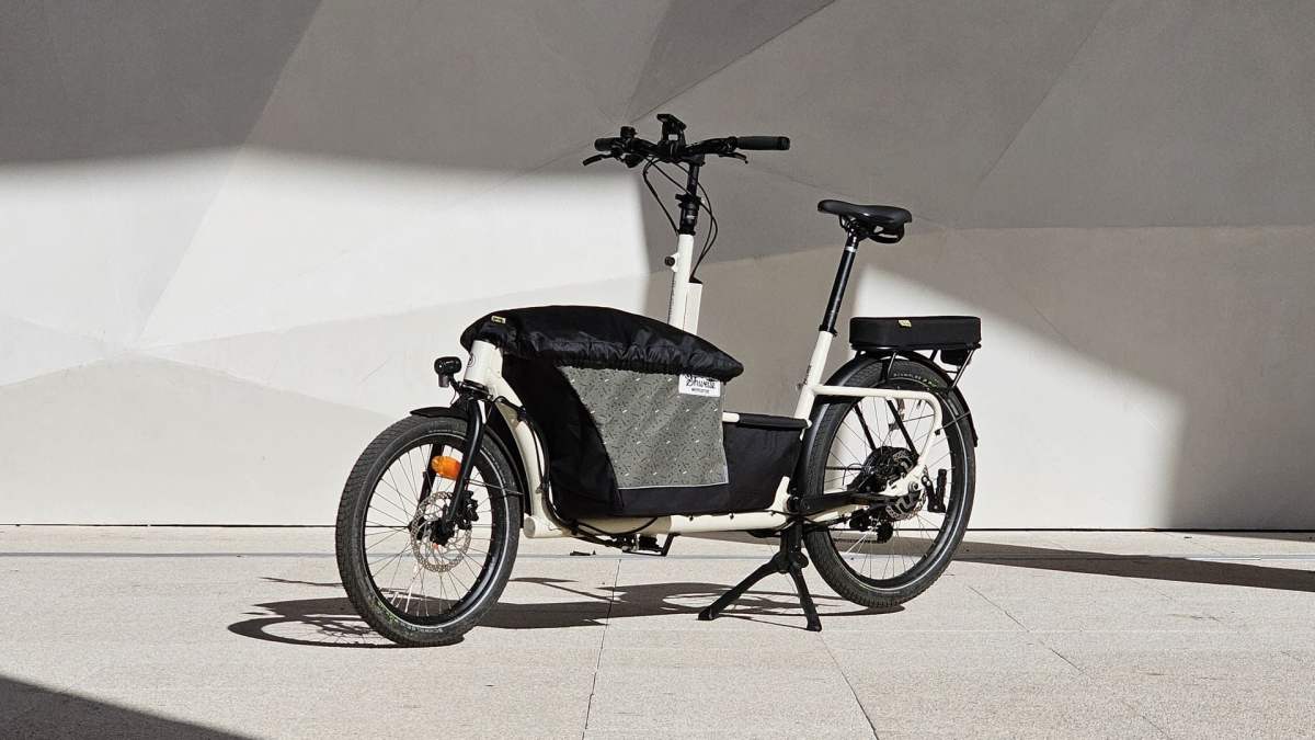 Shwette Baggy test vélo cargoélectrique biporteur