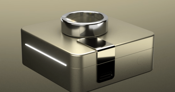 La bague connectée Ultrahuman Ring Pro et son boîtier // Source : Ultrahuman 
