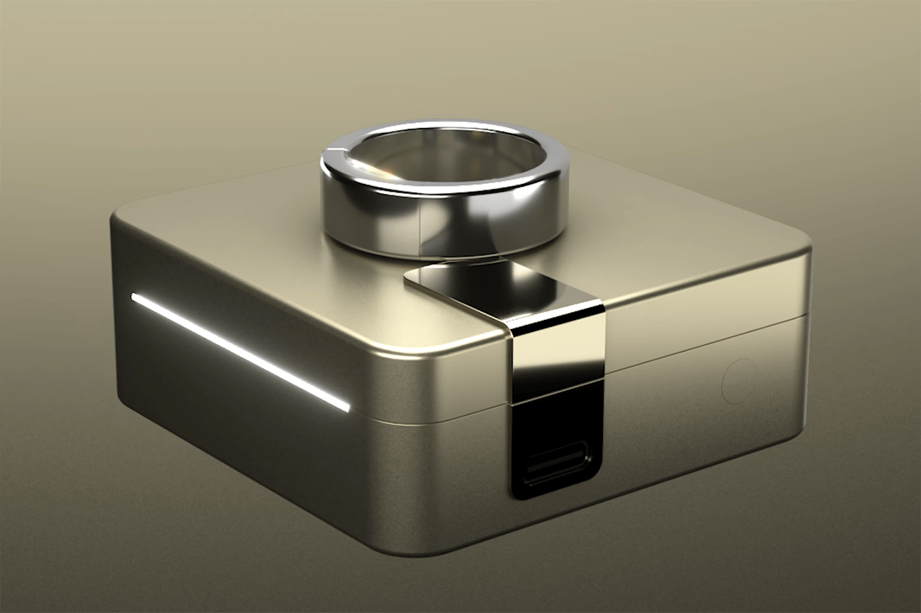 La bague connect&eacute;e Ultrahuman Ring Pro et son bo&icirc;tier