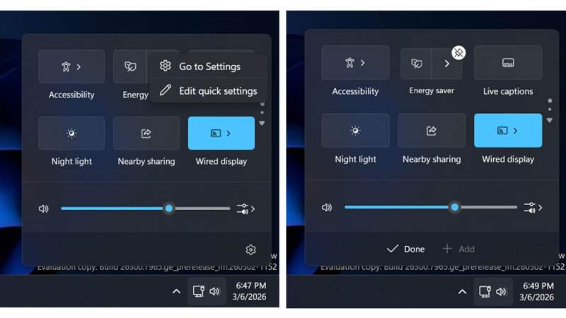 Windows 11&nbsp;: Microsoft prépare le retour de la suppression des Quick Actions