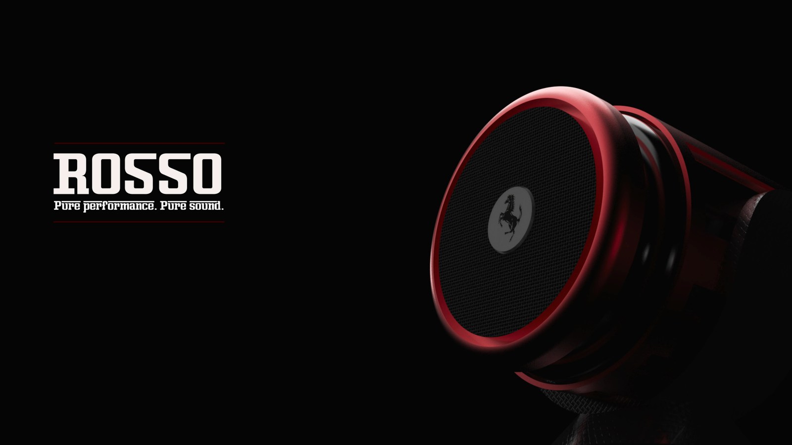 Enceinte concept Rosso (2026) : quand l'audio copie la Ferrari F8