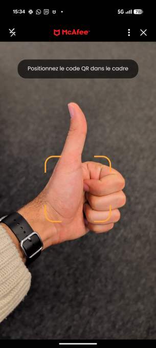 L'interface de l'application McAfee // Source : Capture d'&eacute;cran Frandroid