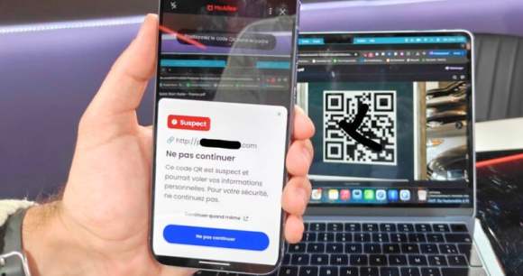 Le détecteur de fraudes par QR Code disponible sur l'application McAfee. // Source : Frandroid
