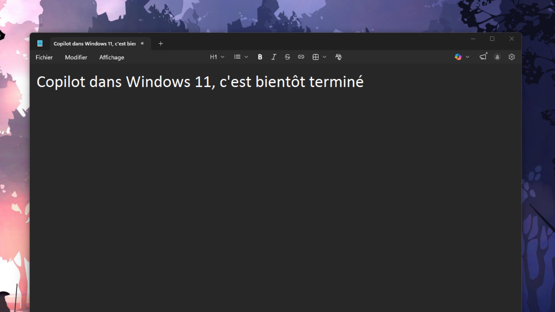 Bloco de notas no Windows 11