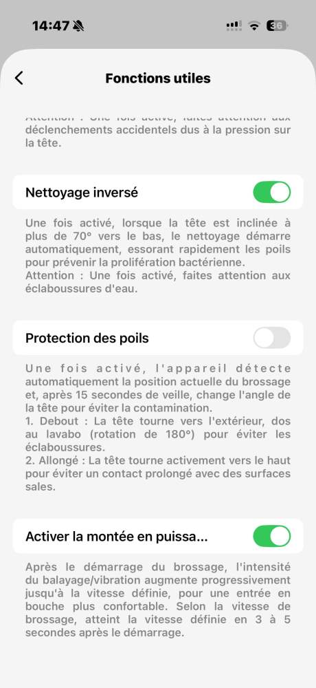 Fonctions utiles // App : Laifen Wafe Pro