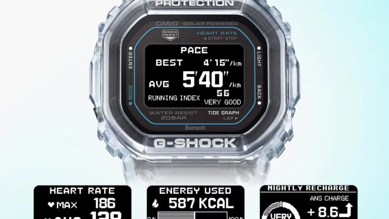 Casio G-Shock x Polar&nbsp;: 11 mois d&rsquo;autonomie, montre de surf, coach fitness cardio, étanche 200 mètres