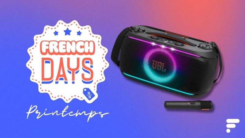 JBL PartyBox On-The-Go 2&nbsp;: cette enceinte festive et nomade livrée avec un micro pour vos soirées karaoké chute sous les 300&nbsp;€ pendant les French Days