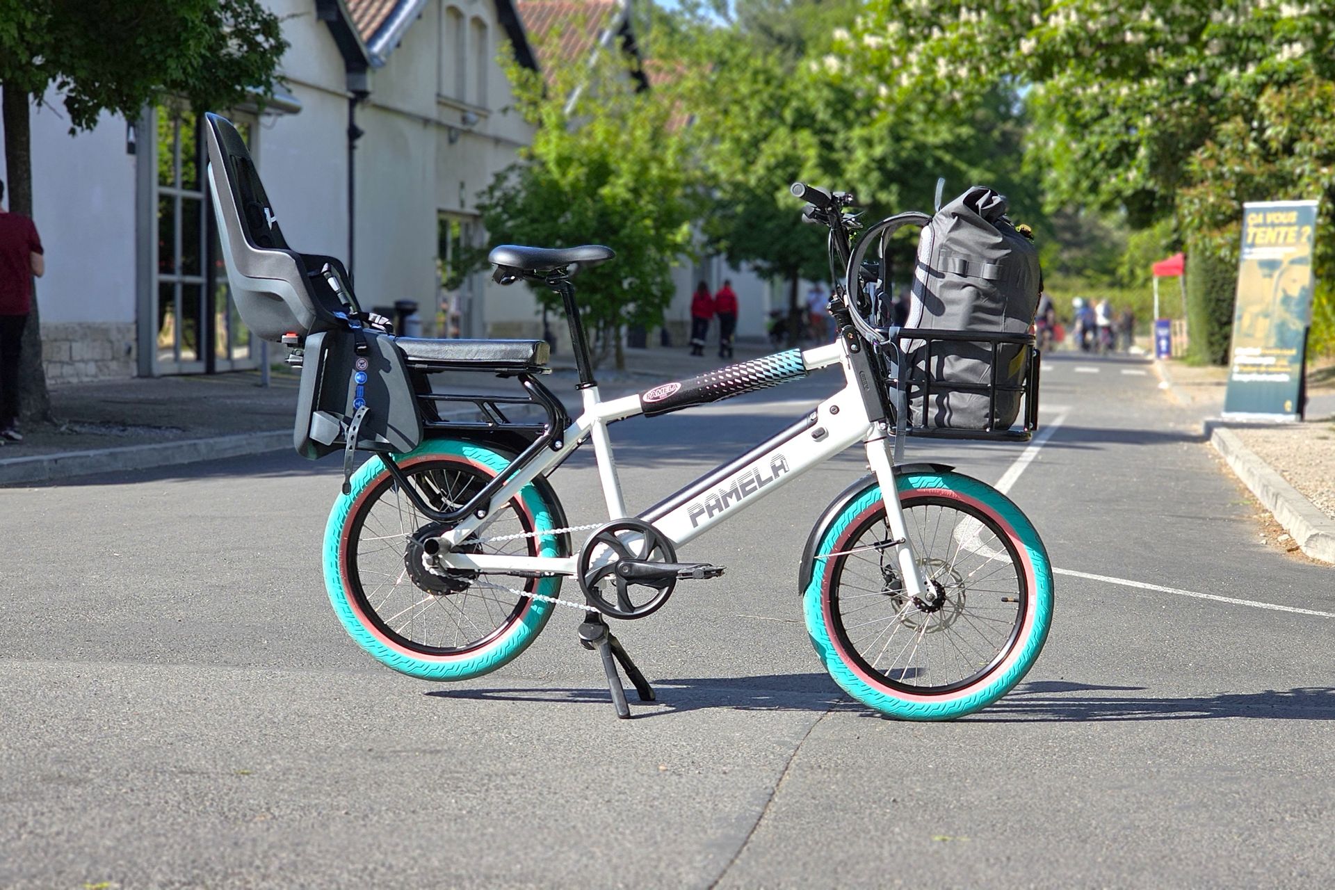 Teste de bicicleta elétrica de carga Pamela C18+