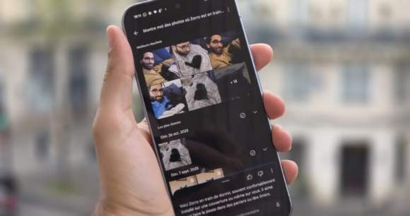 La recherche propulsée par Gemini dans Google Photos. // Source : Omar Belkaab pour Frandroid