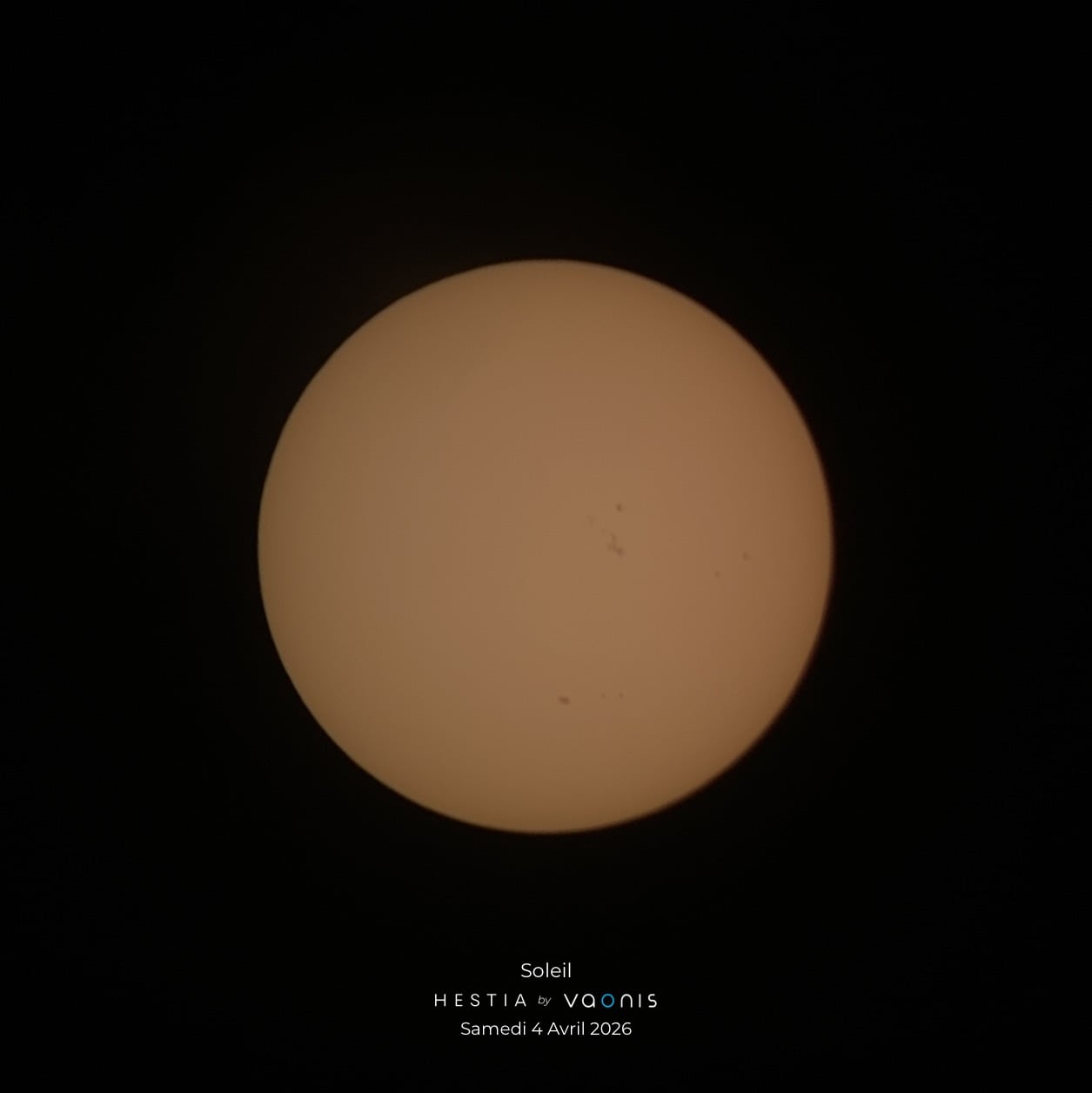 Vaonis Hestia - test - 25 Le Soleil avec l'application Gravity