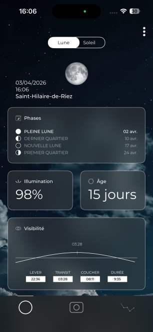 Vaonis Hestia - test - 6 Les données sur la Lune