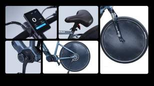 V&eacute;lo &eacute;lectrique solaire Phosgo moteur &eacute;cran roue