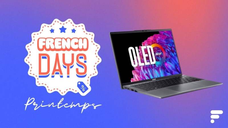 Avec les French Days cet ultraportable Acer avec écran OLED 2.8K, un Ryzen 5 et 16+512 Go est à prix cassé (-200&nbsp;€)