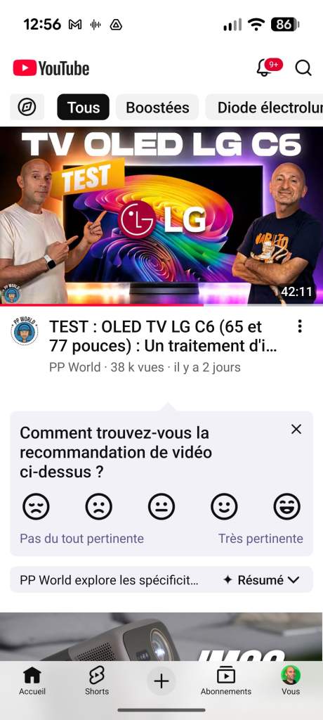 Application YouTube mi-mai 2026