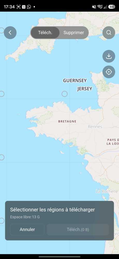 Le gestionnaire de cartes dans l'application Coros. // Source : Capture d'&eacute;cran Frandroid