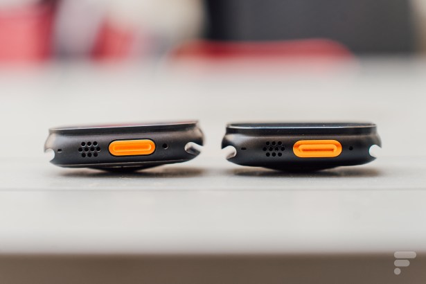 L'Apple Watch &agrave; gauche et la GS Wear S11 Ultra &agrave; droite
