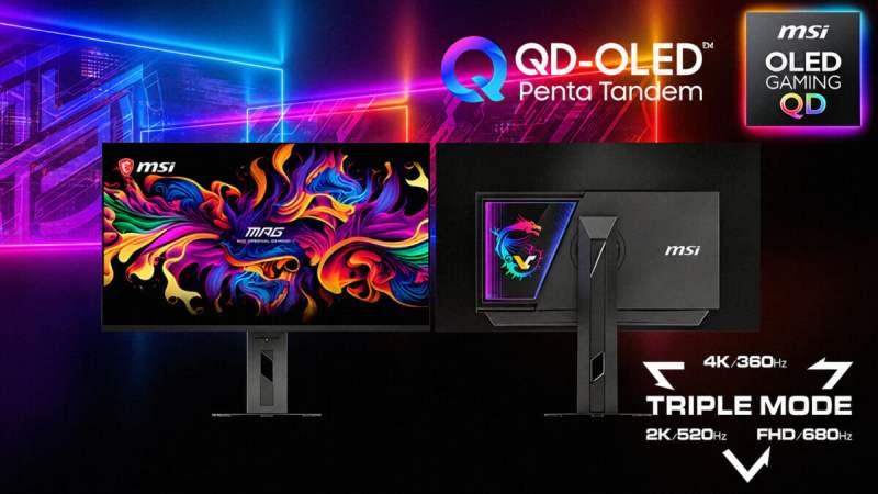 MSI veut clore le match entre 4K et haute fréquence&nbsp;: son nouvel écran QD-OLED jongle entre 360 et 680 Hz