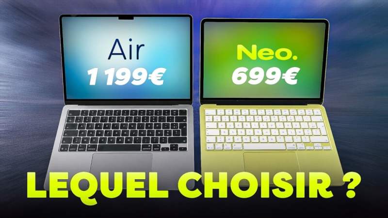 MacBook Neo vs MacBook Air : 500&nbsp;€ d&rsquo;écart, mais combien de compromis ?
