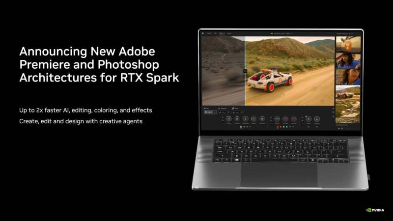Adobe réécrit Premiere et Photoshop pour RTX Spark&nbsp;: Photoshop passe de 5&nbsp;% à 100&nbsp;% de calcul GPU