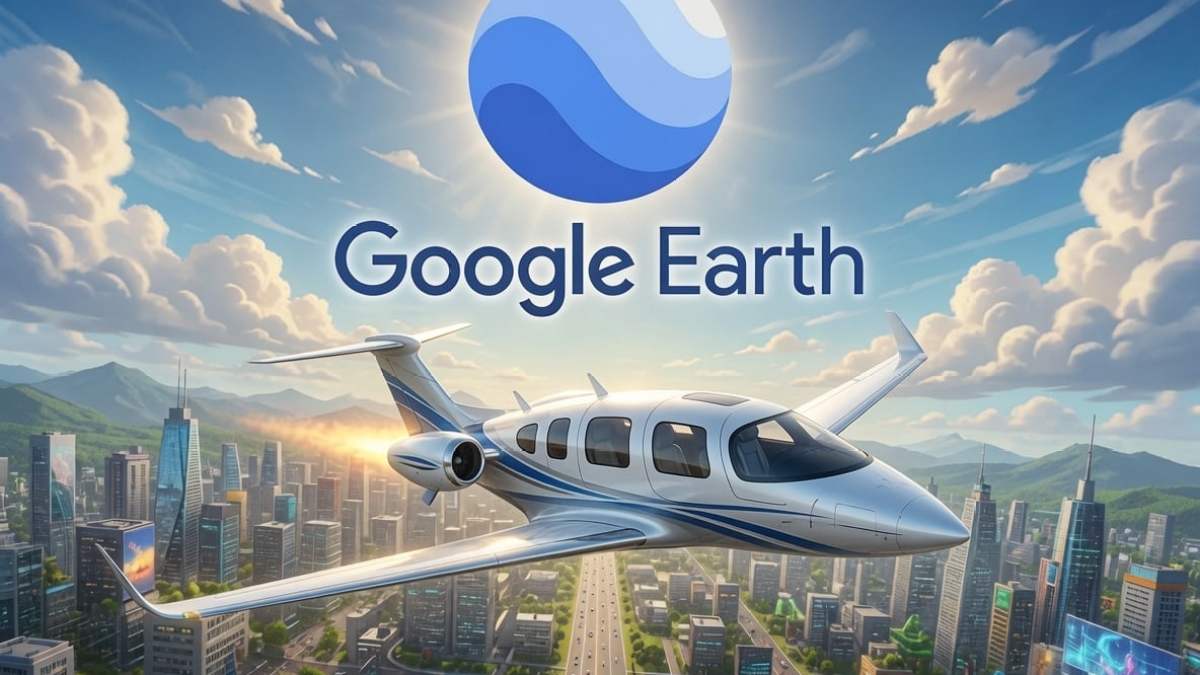 Google Earth cache un simulateur de vol gratuit sur navigateur (et c’est ultra fun)