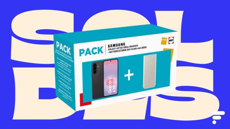 On a trouvé le combo ultime pour l’été : le Samsung Galaxy A37 5G et une batterie externe de 10 000 mAh soldé à moins de 380 €