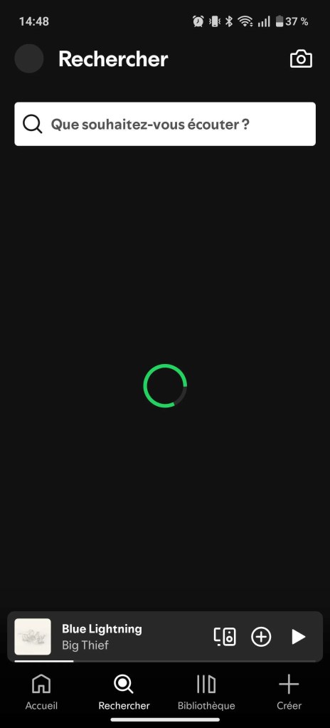 Panne Spotify // Source : Capture d'écran Frandroid