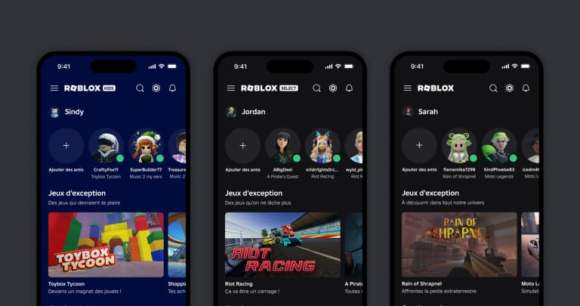 Roblox Kids et Roblox Select // Source : Roblox Roblox Kids et Roblox Select // Source : Roblox