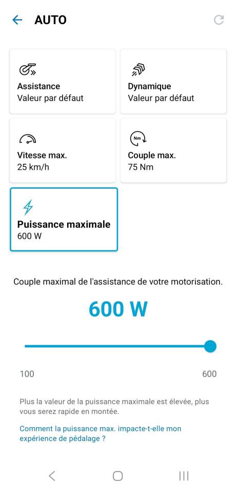 Trek Charter 2026 appli réglages
