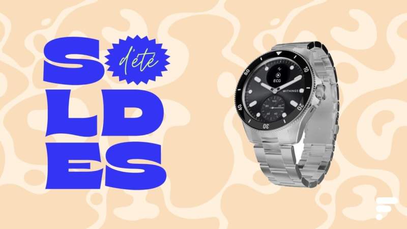 Cette montre connectée hybride Withings avec mouvement à aiguilles et écran monochrome se retrouve soldée à moins de 500 €