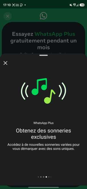 Avantage WhatsApp Plus // Source : Capture d'écran Frandroid