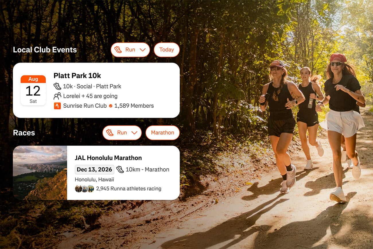 La recherche de courses sur Strava