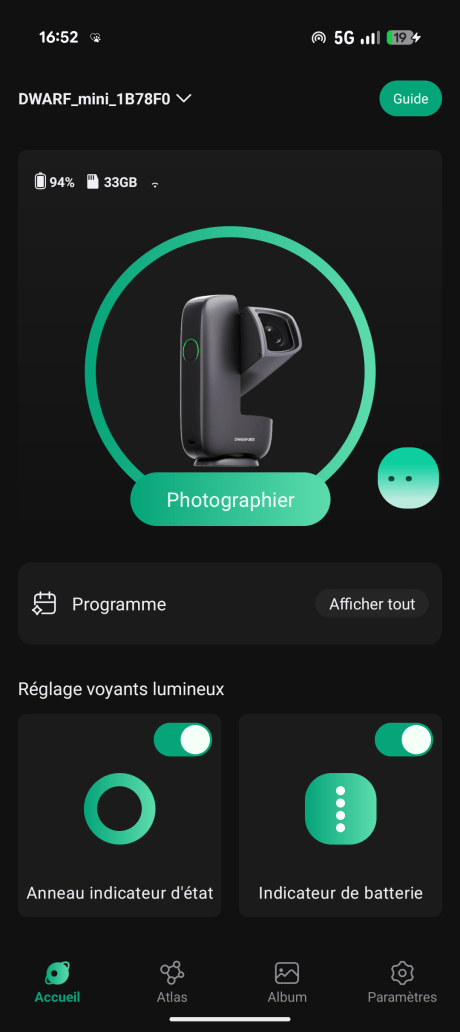 La page d'acceuil de DWARFLAB
