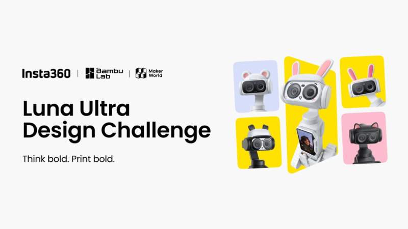 Insta360 lance un concours de design avec Bambu Lab pour imprimer en 3D des accessoires à la Luna Ultra