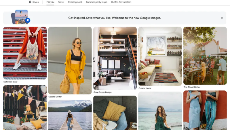 Google Images fête ses 25 ans avec une interface à la Pinterest et de l’IA générative