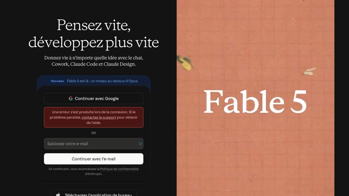 Claude : l’application web d’Anthropic subit une panne, mais son API et Claude Code fonctionnent