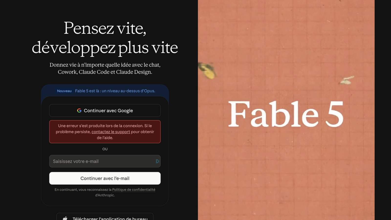Panne de Claude : l'application web d'Anthropic est indisponible — Frandroid