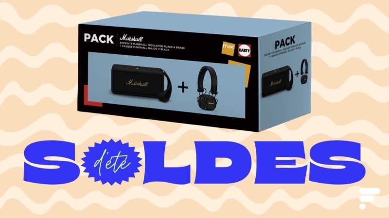 Darty vous fait économiser 200 € sur un pack Marshall avec une enceinte Middleton et un casque Major V pendant les Soldes