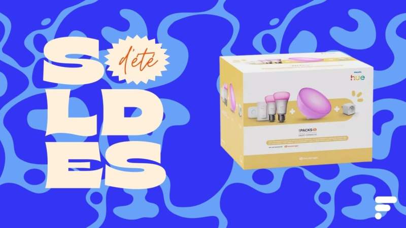 Rien que pour le Hue Bridge, ce pack Philips (ampoules, Hue Go, prise et interrupteur connectés), soldé à -54 %, vaut le coup