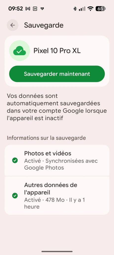 Paramètres Gestion de l'espace de stockage smartphone Pixel // Source : Sylvain Pichot - Frandroid