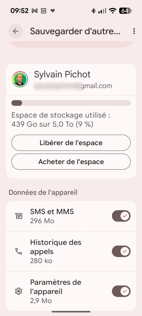 Paramètres Gestion de l'espace de stockage smartphone Pixel // Source : Sylvain Pichot - Frandroid