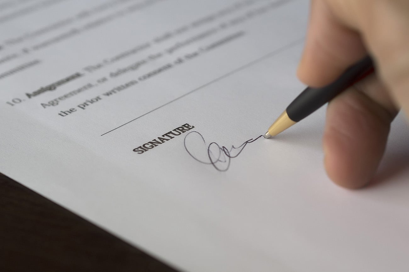 Une signature manuscrite
