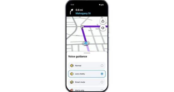 Un mode « moins bavard » sur Waze. // Source : Google Un mode « moins bavard » sur Waze. // Source : Google