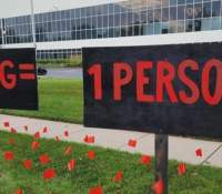 Un drapeau représente un licenciement. Un drapeau représente un licenciement.