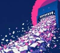 Destruction de livres pochoir
