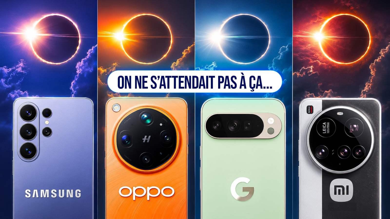 On a pris en photo l'éclipse avec quatre smartphones différents : lequel est le meilleur ? (Samsung, Oppo, Xiaomi, Google) — Frandroid